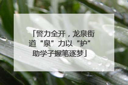 警力全开，龙泉街道“泉”力以“护”助学子握笔逐梦