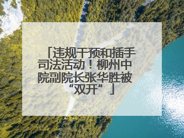 违规干预和插手司法活动！柳州中院副院长张华胜被“双开”