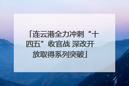 连云港全力冲刺“十四五”收官战 深改开放取得系列突破