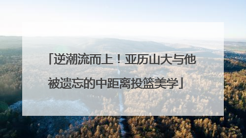 逆潮流而上！亚历山大与他被遗忘的中距离投篮美学