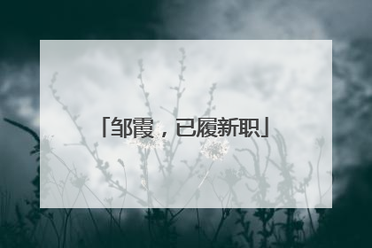 邹霞，已履新职