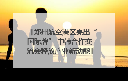 郑州航空港区亮出“国际牌” 中韩合作交流会释放产业新动能