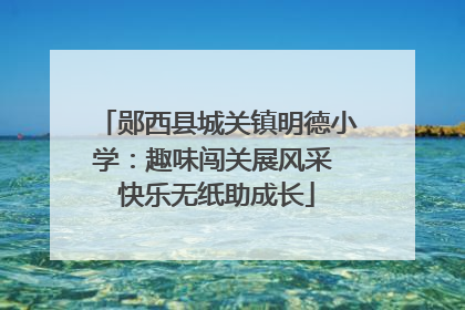 郧西县城关镇明德小学：趣味闯关展风采 快乐无纸助成长