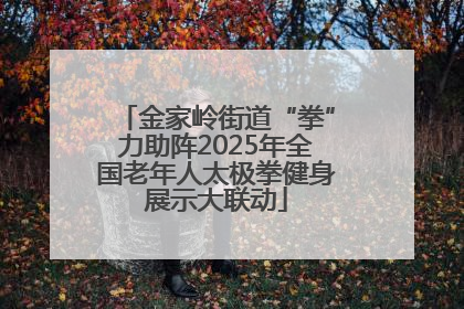 金家岭街道“拳”力助阵2025年全国老年人太极拳健身展示大联动