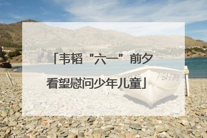 韦韬“六一”前夕看望慰问少年儿童