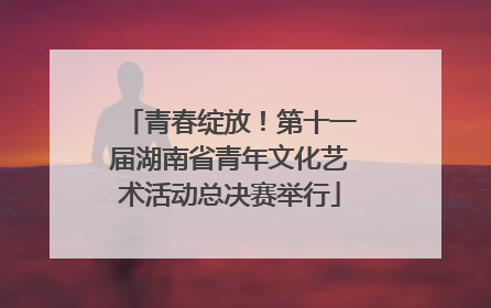 青春绽放！第十一届湖南省青年文化艺术活动总决赛举行