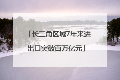 长三角区域7年来进出口突破百万亿元