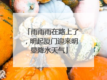 雨雨雨在路上了，明起厦门迎来明显降水天气