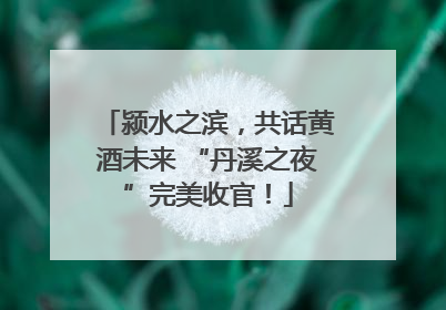 颍水之滨，共话黄酒未来 “丹溪之夜”完美收官！