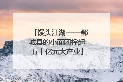 馒头江湖——鄄城县的小面团撑起五十亿元大产业
