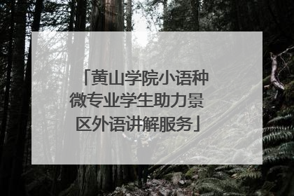 黄山学院小语种微专业学生助力景区外语讲解服务