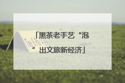 黑茶老手艺“泡”出文旅新经济