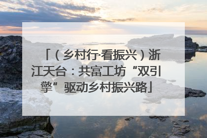 （乡村行·看振兴）浙江天台：共富工坊“双引擎”驱动乡村振兴路