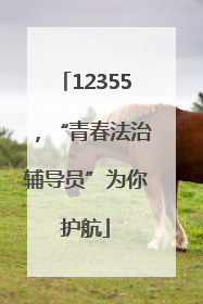 12355，“青春法治辅导员”为你护航