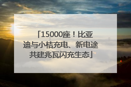 15000座！比亚迪与小桔充电、新电途共建兆瓦闪充生态