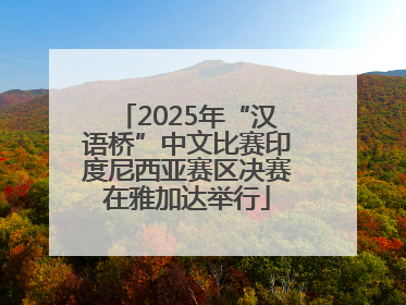2025年“汉语桥”中文比赛印度尼西亚赛区决赛在雅加达举行