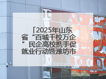2025年山东省“百城千校万企”民企高校携手促就业行动暨潍坊市职教活动周启动