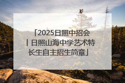 2025日照中招会丨日照山海中学艺术特长生自主招生简章