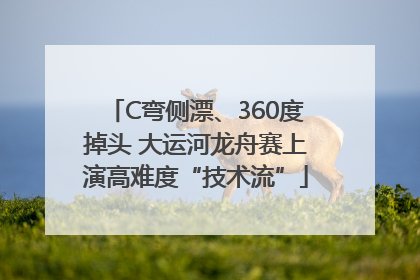 C弯侧漂、360度掉头 大运河龙舟赛上演高难度“技术流”